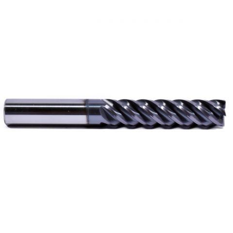 5 flute solid carbide end mill cutting titanium